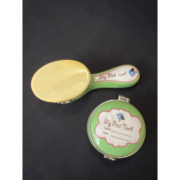 Avon "My First Tooth & Curl" Trinket Boxes - Picture 1 of 5